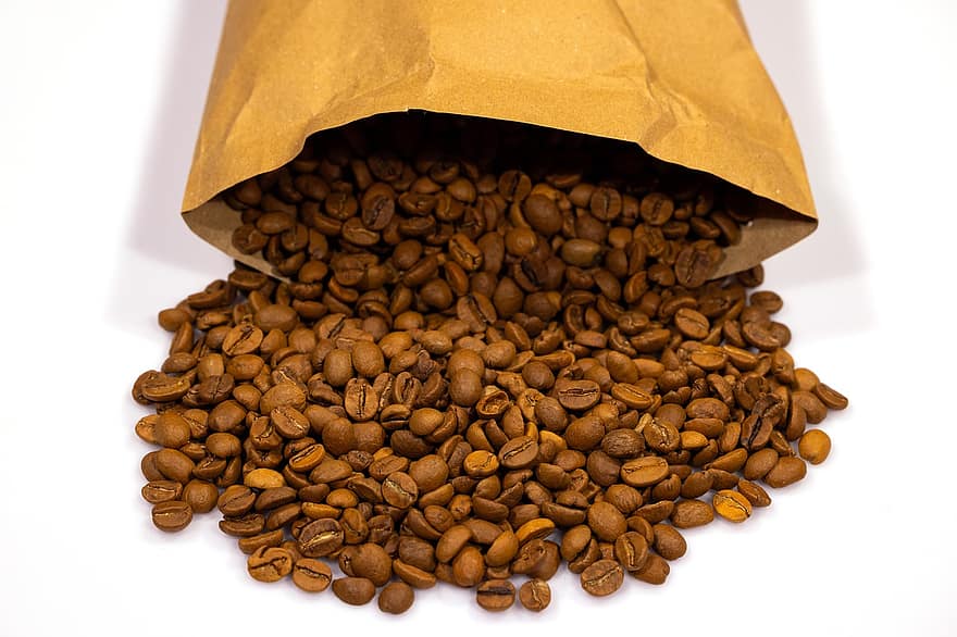 café, granos de café, cafeína, de cerca, antecedentes, beber, semilla, frijol, comida, frescura, montón