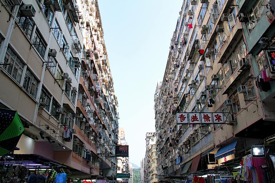 hongkong, byt, město, městský, hk, budova, v centru města, panoráma města, architektura, prohlížení památek, kultura