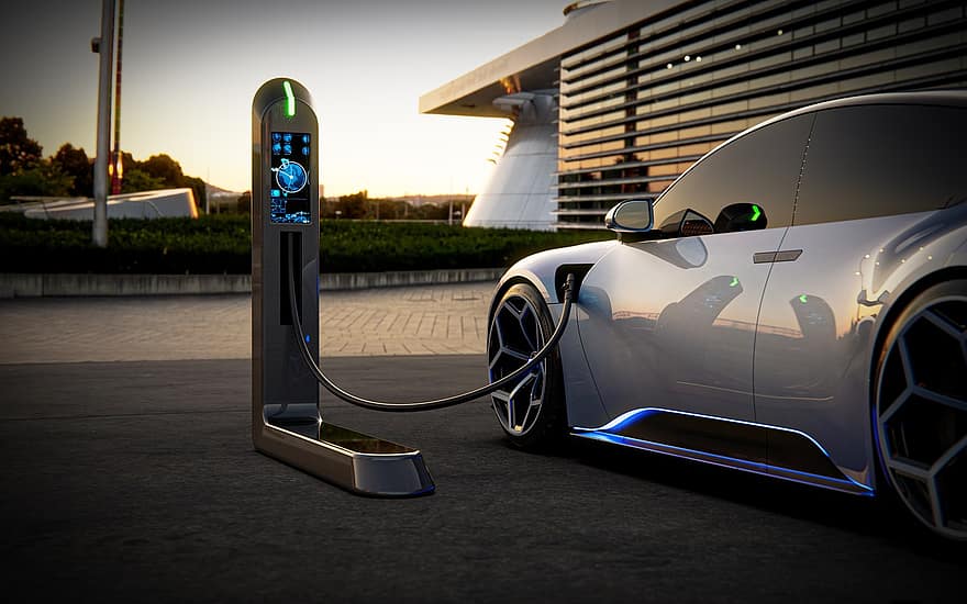 Car, Electric Car, Charging Station, Vehicle, Auto, Sports Car, Charger, Luxury, Automobile, Transportation, Modern