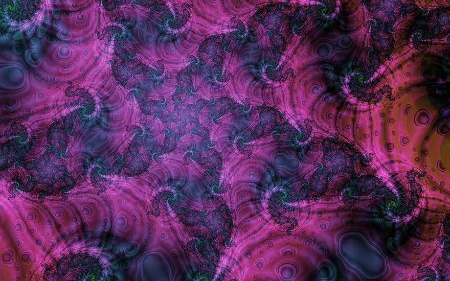 fractale, abstrait, violet, fond d'écran, art, psychédélique, spirale, vortex, mystérieux, hypnotique, numérique