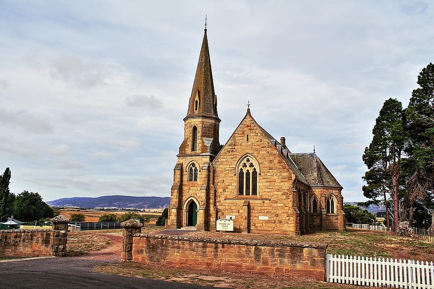 Església, arquitectura, històric, Austràlia, tasmania, referència, cristianisme, religió, lloc famós, història, vell