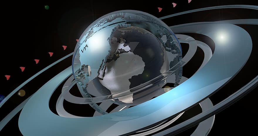 Erde, Globus, Digital, Kontinente, Europa, Grafik, Animation, 3d