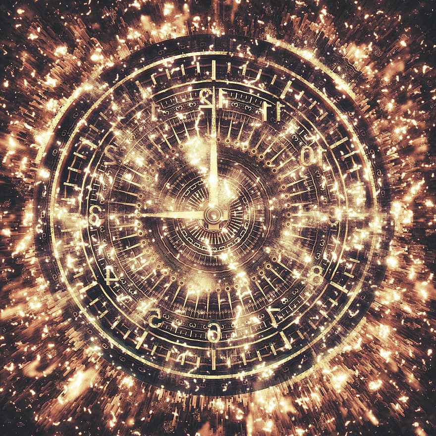 czas, tło, futurystyczny, fantastyka naukowa, symbol, Brązowy czas