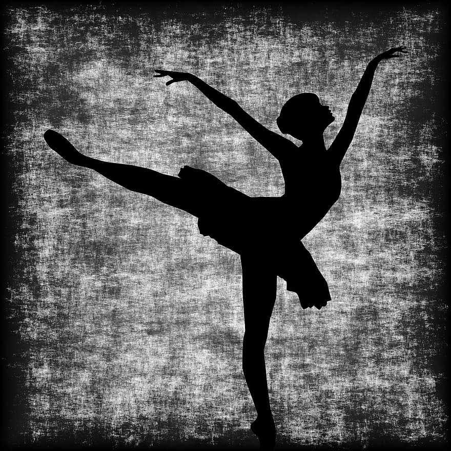 balerina, współczesny, wydajność, taniec, balet, Płeć żeńska, elegancja, Gray Dance, Szary taniec