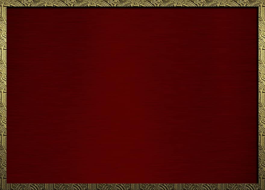 Background, Frame, Noble, Anniversary, Metal, Ornament, Red, Gold, Yellow, Deco, Decorative