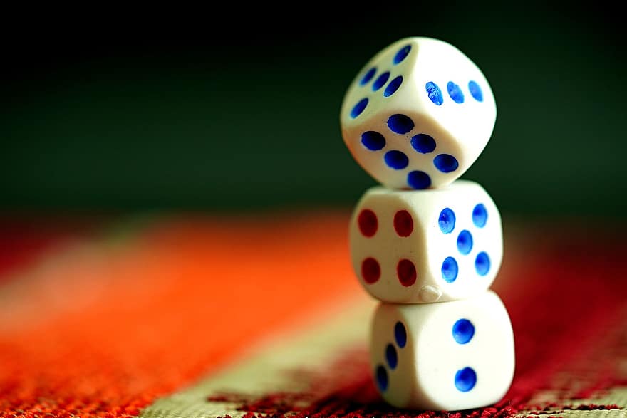 Dice, Game, close-up, gambling, leisure games, luck, chance, success, macro, sport, competition