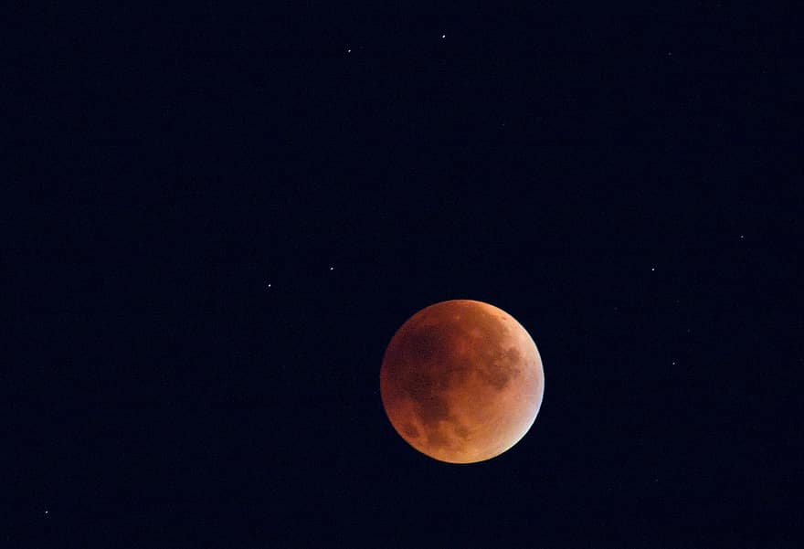日食、赤い月、血の月、星、影