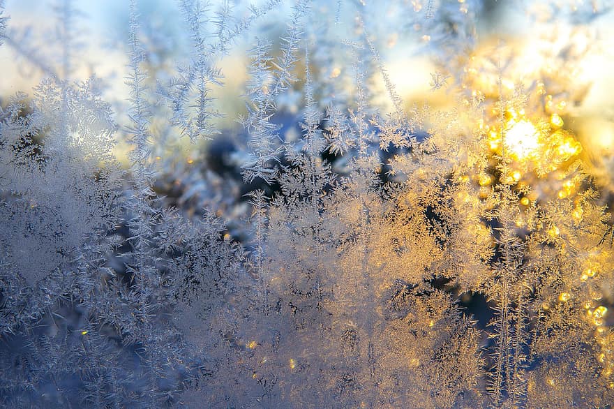hivern, fred, superfície, gel, textura, gelades, finestra, fons, temporada, primer pla, neu