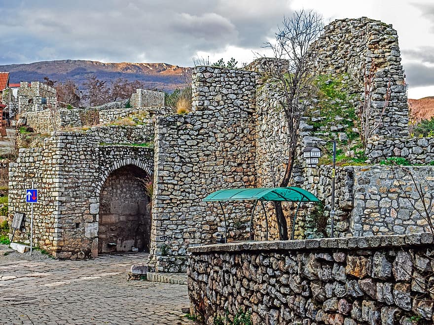 kaupunki, matkustaa, rakennus, Ohrid, ylempi portti, arkkitehtuuri, Pohjois-Makedonia, matkailu, monumentti, kuuluisa paikka, historia