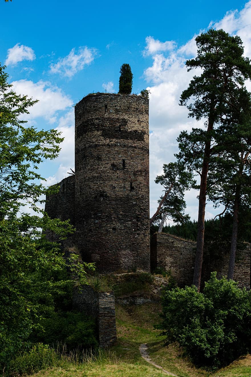 Tower, Architecture, Castle, Building, Medieval, Ancient, Fortress, Historic, Brick, Tourism, Landmark