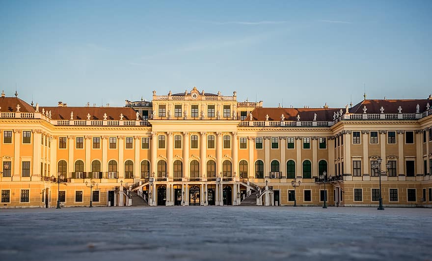 Barokk slott, barokk, borg, Schönbrunn slott, vienna, Habsburg, keiser, austria, rik, turisme, bytur