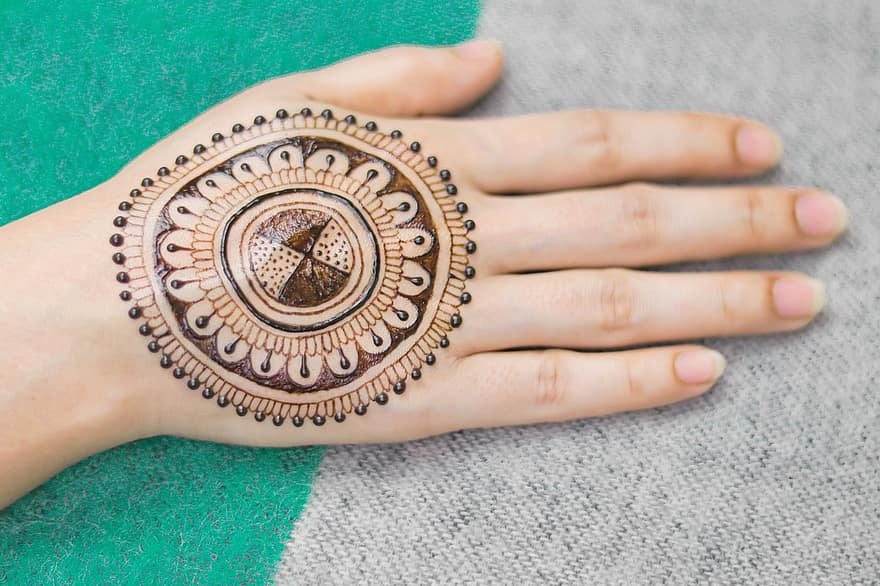 mehndi, tatuaż, tatuaż z henny, henna, Dłoń ślubna, projekt mehndi, wzór Mehndi, wzór, projekt, arabski, sztuka