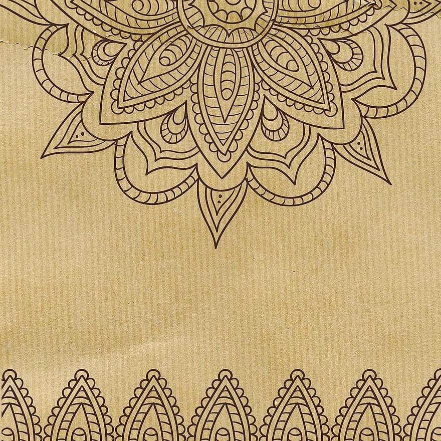 Vintage, Background, Paper, Mandala, Floral, Pattern, Texture, Grunge, Old Paper Background, Design, Old
