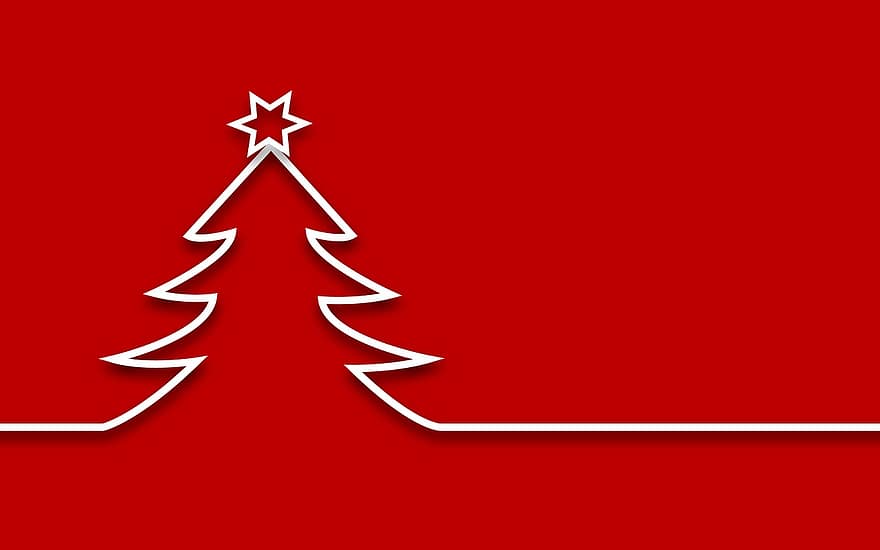 Christmas, Christmas Tree, Background, Backdrop, Red, White, Merry Christmas, Holidays, Elegant, Holiday, Design