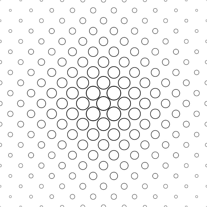 cirkel, ring, boble, mønster, baggrund, abstrakt, monokrom, sort og hvid, sort, hvid, design
