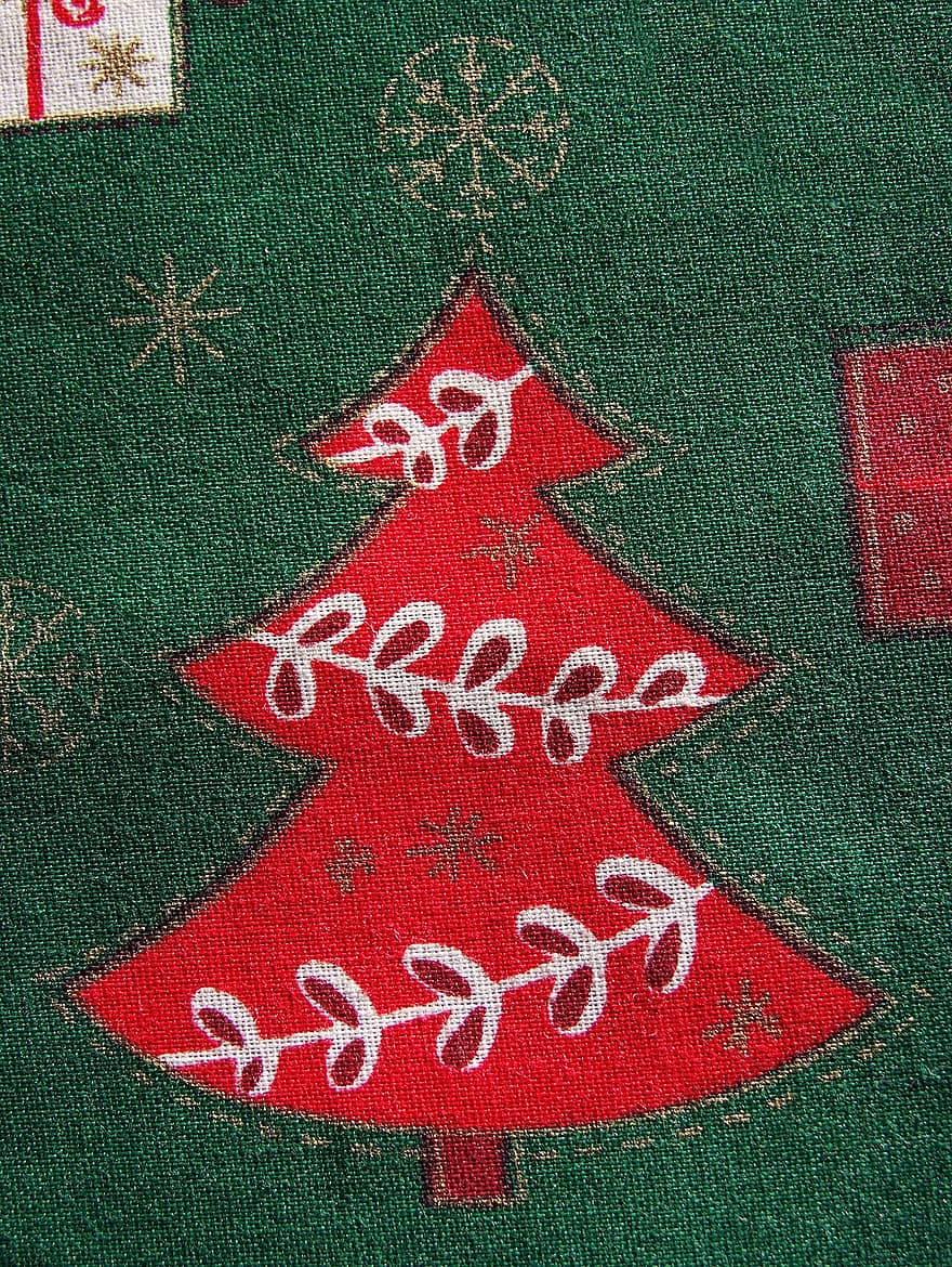 Motif de nappe, bois de pin, ornement, Détail du tissu, Fête chrétienne, la naissance de jésus, décoration