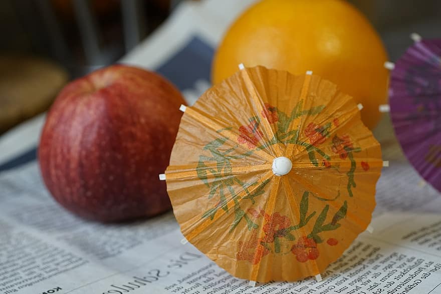 guarda-chuva de cocktail, guarda-chuva, decoração, desenhar