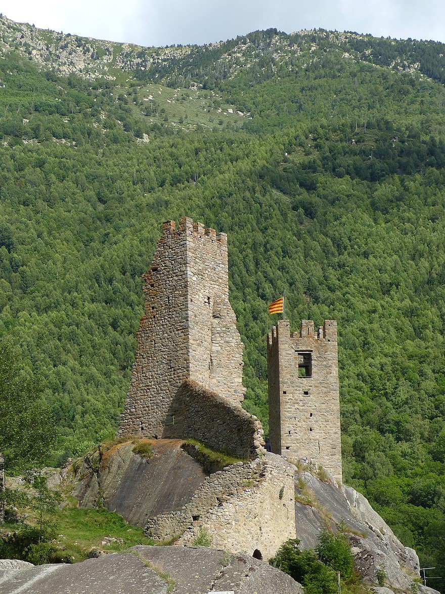 slot, tårn, fæstning, middelalderlig, Don jon, Querol
