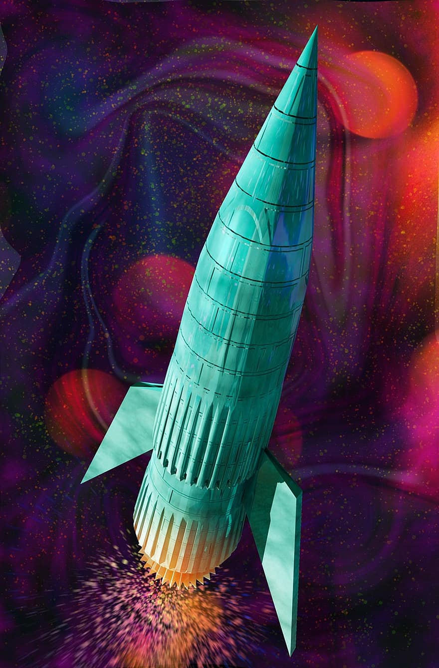 ракета, простору, туманність, космічний корабель