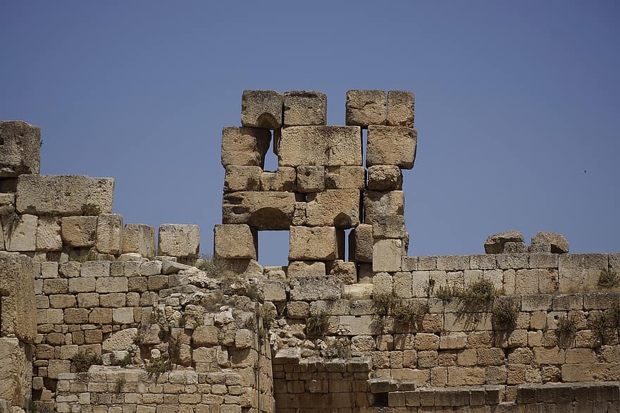 baalbek, ruiner, libanon, heliopolis, tempel, arkitektur, byggnad, landmärke, romersk, arv, museum