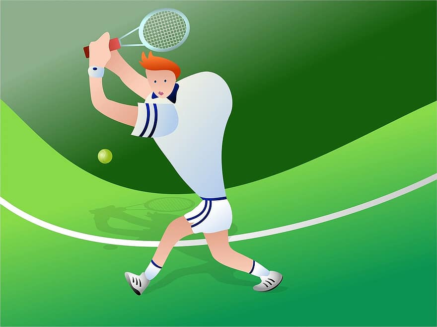 άνδρας, αρσενικός, πρόσωπο, Ανθρωποι, άθλημα, αναψυχή, ελεύθερος χρόνος, δραστηριότητες, Παιχνίδια, τένις, Πράσινο παιχνίδι
