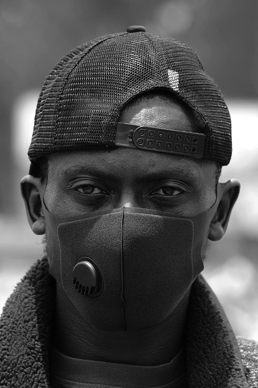 cilvēks, sejas maska, pandēmiju, aizsardzību, covid-19, koronavīruss, portrets
