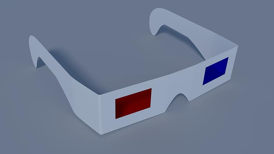 ดู, แว่นตา 3 มิติ, แว่นตา, สีแดง, สีน้ำเงิน