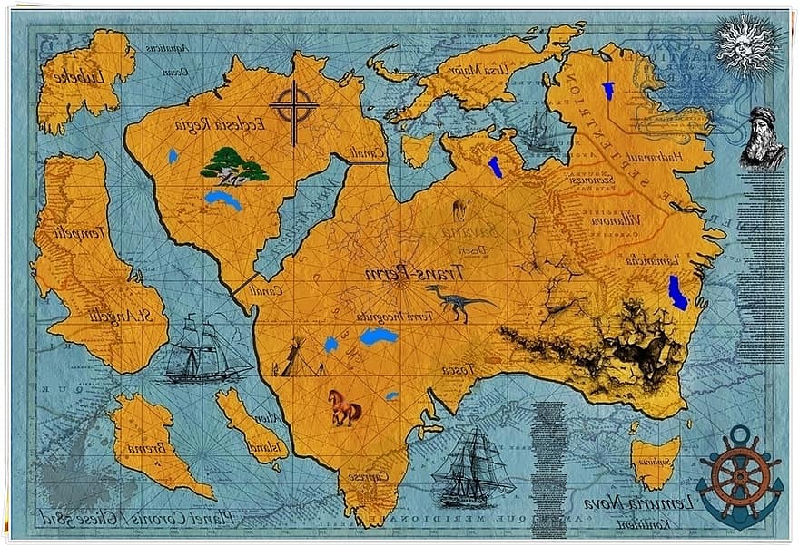 kaart, continent, aardrijkskunde, reizen