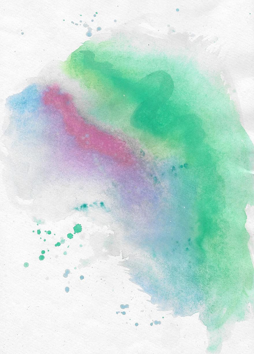Texture, Watercolour, Watercolor, Background, Abstract, Blurry, Gradient, Green, Red, Purple, Turquoise