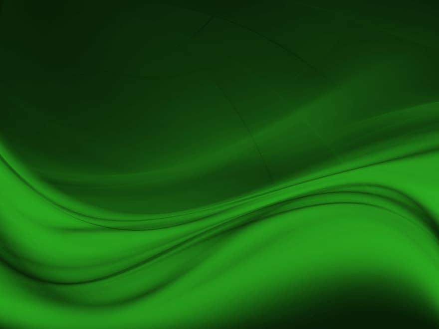 vert, abstrait, vague, brillant, énergie, Contexte, lumière, noir, lisse, fond d'écran, couler