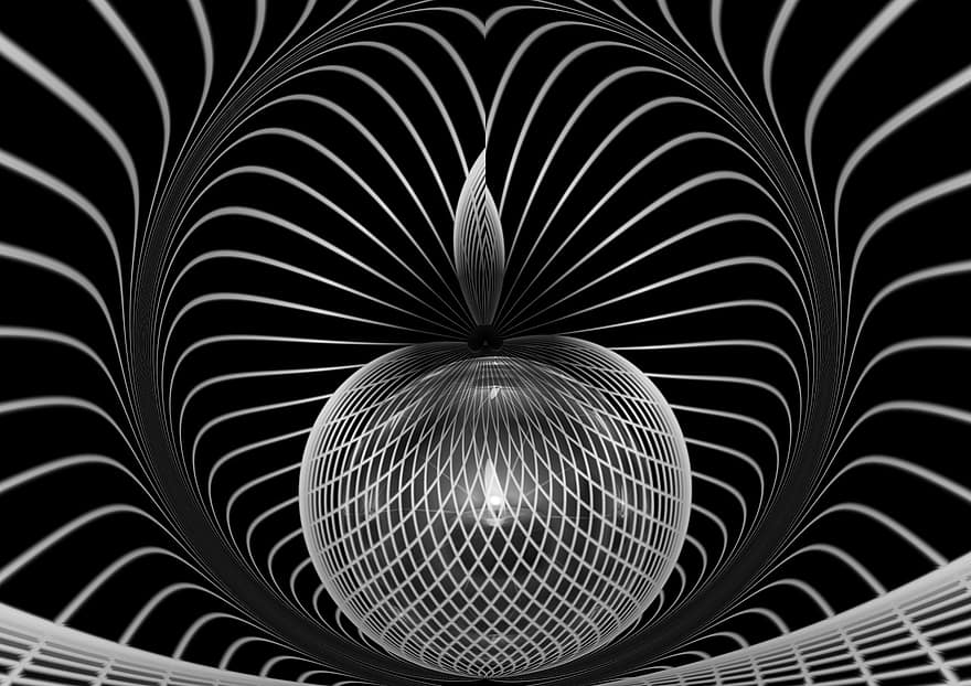 Ball, Abstract, Pattern, Lines, District, Round, Play, Edge, Outline, Wave, Movement