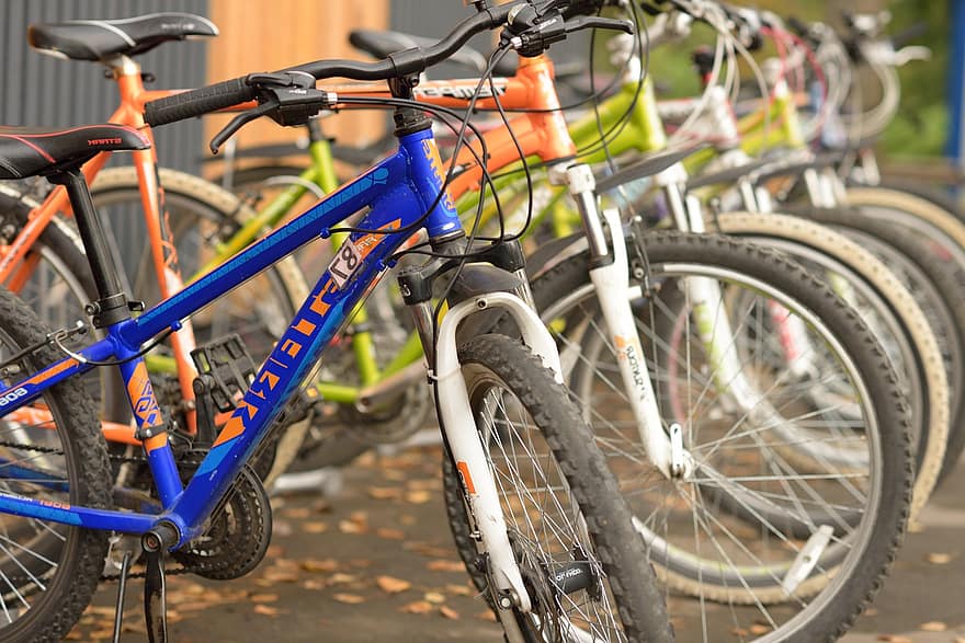 велосипеди, велосипеди под наем, велосипед, Колоездене, колело, спорт, транспорт, цикъл, начин на транспорт, автомобилна гума, голям