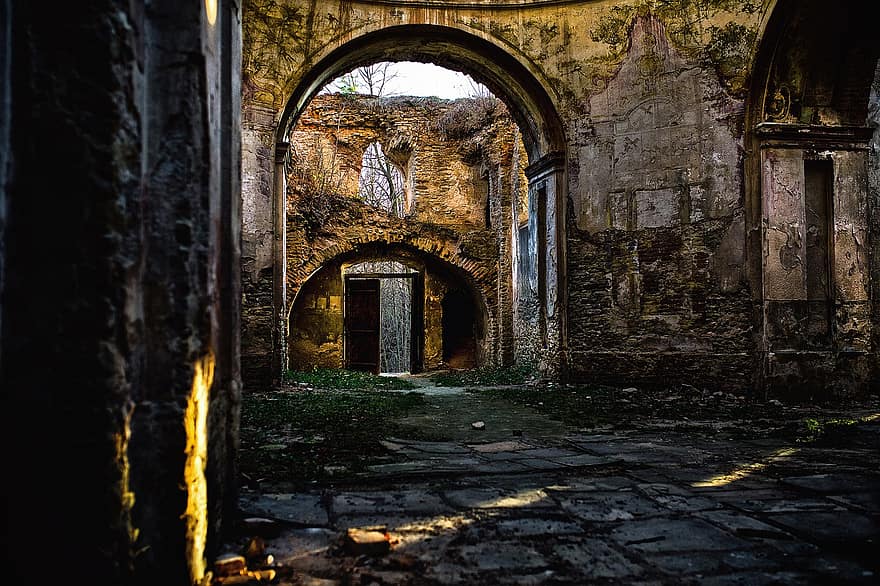 Church, Ruins, Building, Abandoned, Old, Antique, Orthodox, Prince, Archway