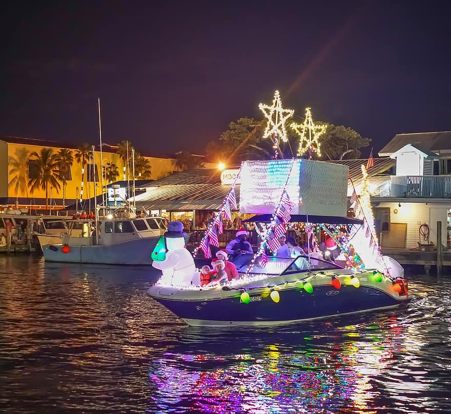 Boat, River, Christmas, Water, Entertainment, Fun, nautical vessel, night, vacations, travel destinations, travel