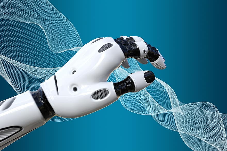 技術、ロボット、未来的な、アンドロイド、人工的な、サイボーグ、知性、ブルーテクノロジー