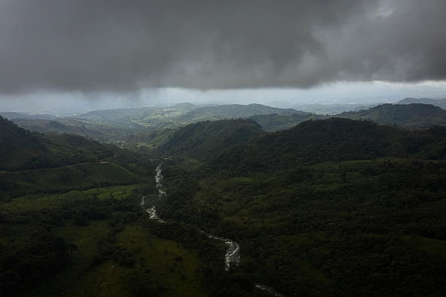 αμαζόνα, Κολομβιανή Αμαζόνα, Κολομβία, putumayo, Πολιτισμός, εγχώριος, Taita, βουνό, τοπίο, δάσος, σύννεφο