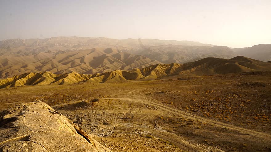 désert, les montagnes, paysage, le sable, la nature, Bamiyan, afghanistan, Montagne, sec, terrain extrême, climat aride