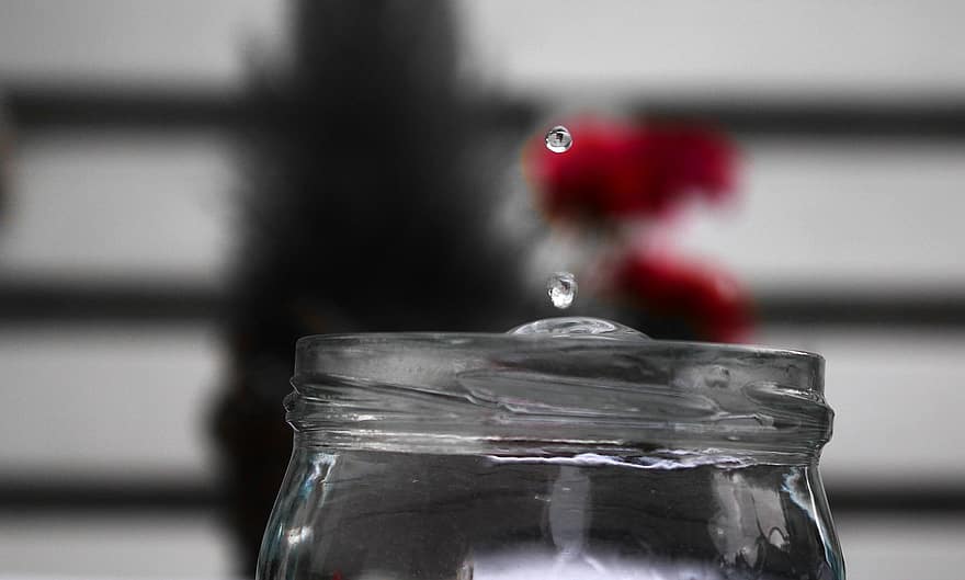 Drop Of Water, Experiment, Drip, Glass, Moisture, Fall, Water, Waterfall, Rain, Raindrop
