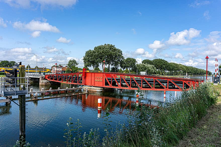 middelburg, pont, canal, Països Baixos, zeeland, ciutat, via fluvial
