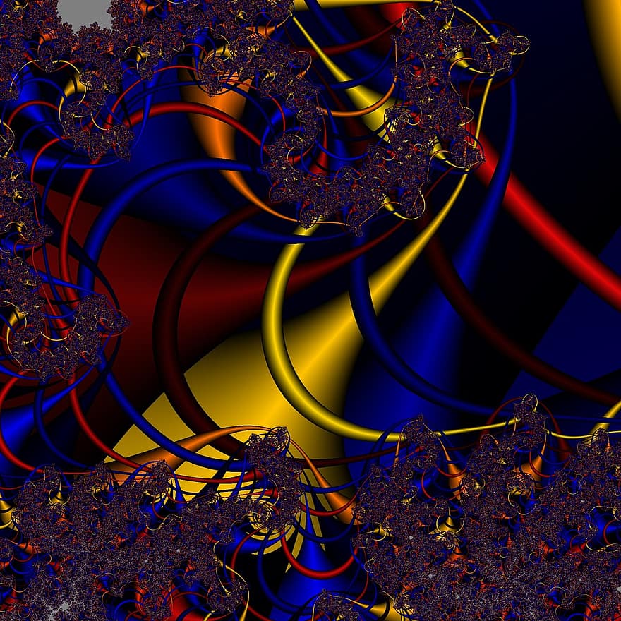 fractal, fondo abstracto, color, modelo