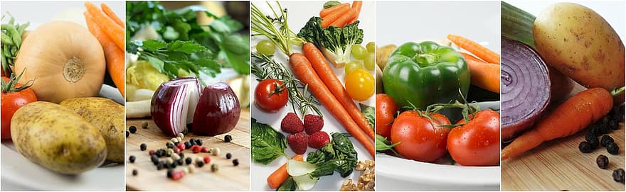 des légumes, collage, aliments, en bonne santé, Frais, régime, nutrition, biologique, en mangeant, végétarien, vitamines
