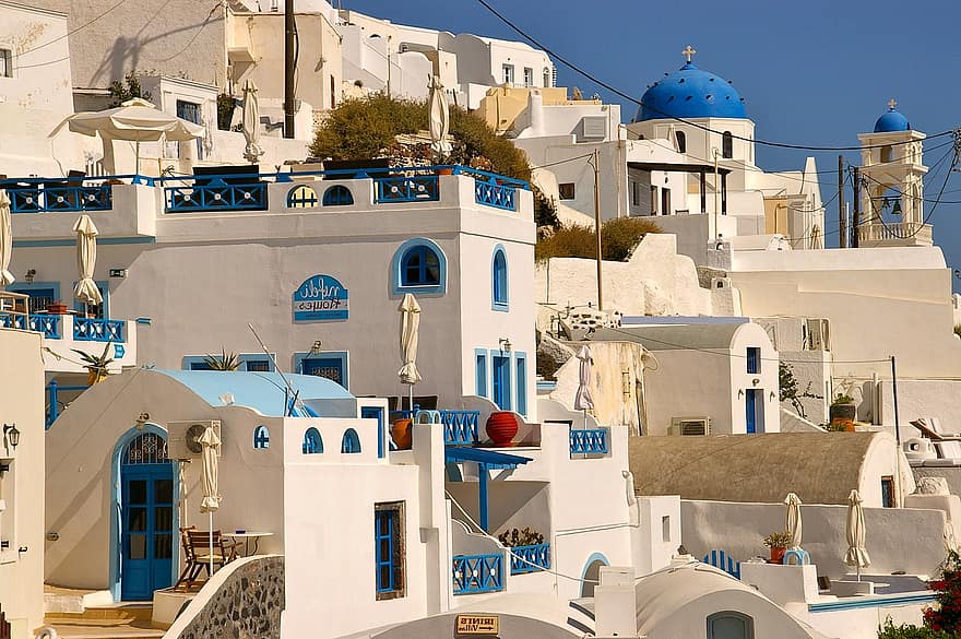 Görögország, santorini, sziget, ünnep, vakáció, tűnj el, utazás