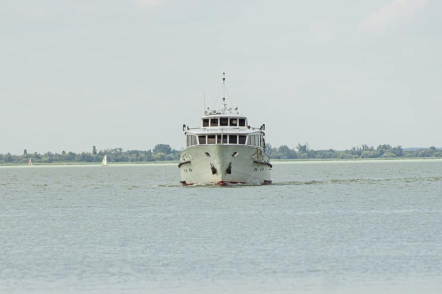 Ship, Vehicle, Water, Travel, Port, Shipping, Tourism, Lake Balaton, Summer