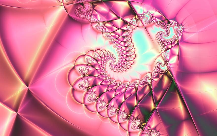 fractal, spirale, santrauka, menas, meno kūriniai, rožinis, rausvai raudona, ryškus, fonas, modelį, kreivė