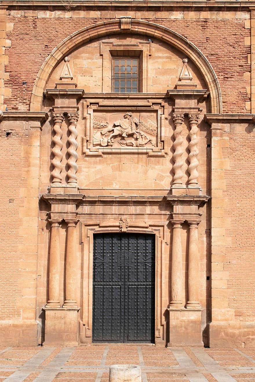 kościół, Dom, drzwi, fasada, architektura, Kolumny Salomona, łuk