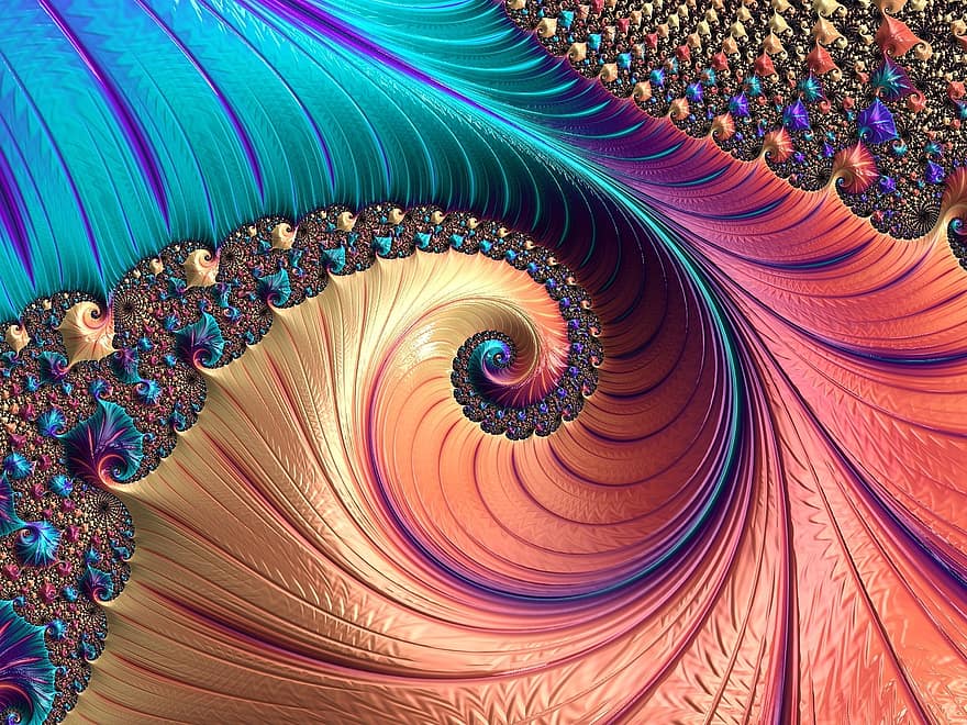 fractal, kelių spalvų
