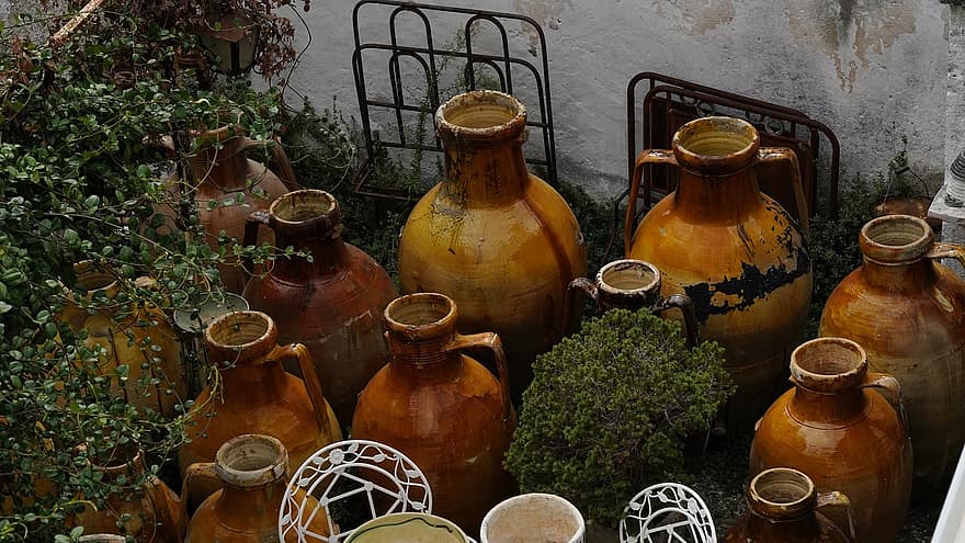 vasi d'argilla, nave, ceramica, vecchie pentole, Vaso di terracotta, tradizionale, vaso, terracotta, decorazione
