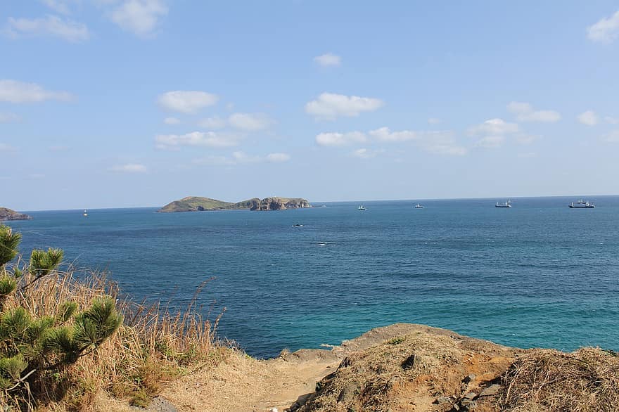 острів Чеджу, корея, природи, море, острів, човен, океану, подорожі, розвідка, туризм, блакитний