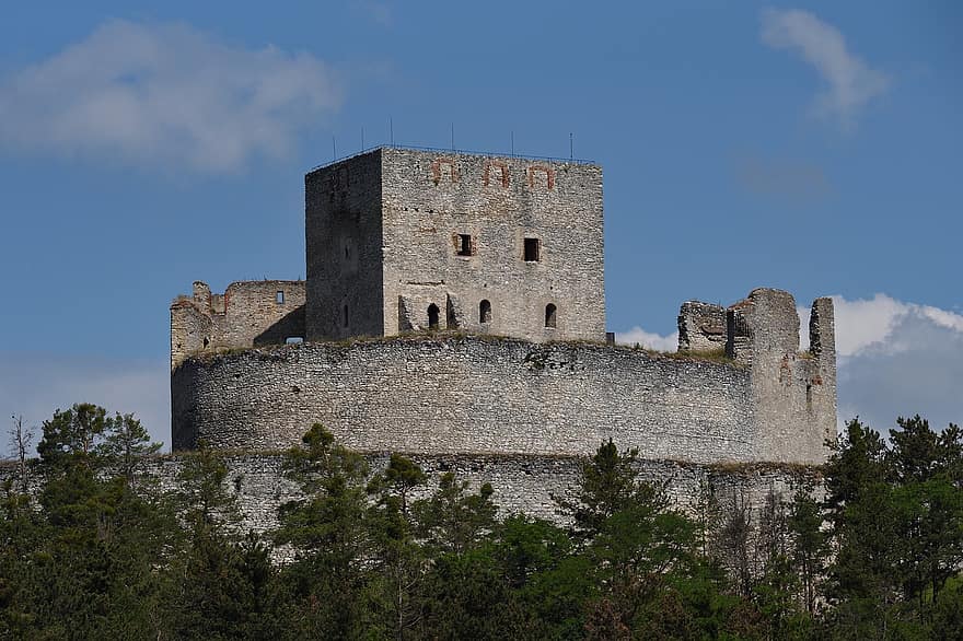 Lâu đài, tàn tích, những bức tường, giáo sĩ Do Thái, šumava