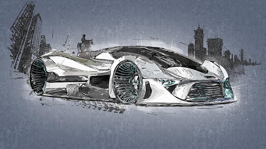 mașină, vehicul, futurist, auto, hypercar, supercar, luxos, mașină sport, opera de arta, viteză, transport